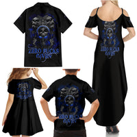 Skull Butterfly Demon - Zero Fck Given Family Matching Summer Maxi Dress and Hawaiian Shirt - Wonder Print Shop
