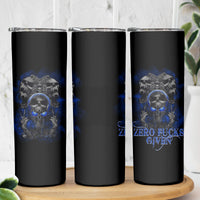 Skull Butterfly Demon - Zero Fck Given Skinny Tumbler - Wonder Print Shop