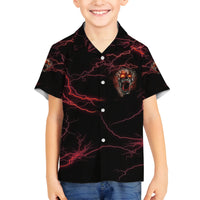 I'm Never Alone Skull Demon Family Matching Off Shoulder Long Sleeve Dress and Hawaiian Shirt - Wonder Print Shop