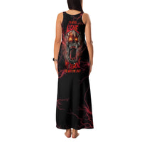 I'm Never Alone Skull Demon Family Matching Tank Maxi Dress and Hawaiian Shirt - Wonder Print Shop