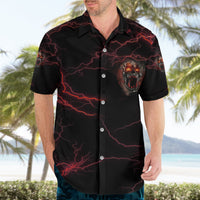 I'm Never Alone Skull Demon Hawaiian Shirt - Wonder Print Shop