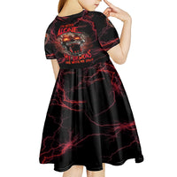 I'm Never Alone Skull Demon Kid Short Sleeve Dress - Wonder Print Shop