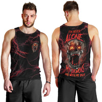 I'm Never Alone Skull Demon Men Tank Top - Wonder Print Shop