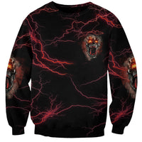 I'm Never Alone Skull Demon Sweatshirt - Wonder Print Shop