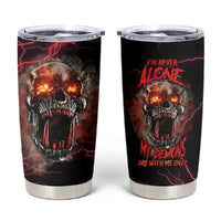 I'm Never Alone Skull Demon Tumbler Cup - Wonder Print Shop