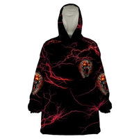 I'm Never Alone Skull Demon Wearable Blanket Hoodie - Wonder Print Shop