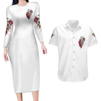 You Inspire My Inner Serial K Skull Rose Couples Matching Long Sleeve Bodycon Dress and Hawaiian Shirt - Wonder Print Shop