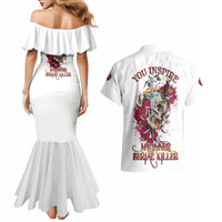 You Inspire My Inner Serial K Skull Rose Couples Matching Mermaid Dress and Hawaiian Shirt - Wonder Print Shop