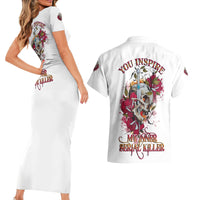 You Inspire My Inner Serial K Skull Rose Couples Matching Short Sleeve Bodycon Dress and Hawaiian Shirt - Wonder Print Shop