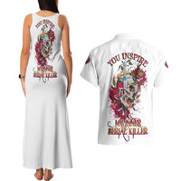 You Inspire My Inner Serial K Skull Rose Couples Matching Tank Maxi Dress and Hawaiian Shirt - Wonder Print Shop