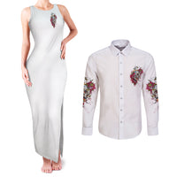 You Inspire My Inner Serial K Skull Rose Couples Matching Tank Maxi Dress and Long Sleeve Button Shirt - Wonder Print Shop
