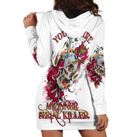 You Inspire My Inner Serial K Skull Rose Hoodie Dress - Wonder Print Shop