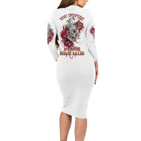 You Inspire My Inner Serial K Skull Rose Long Sleeve Bodycon Dress - Wonder Print Shop