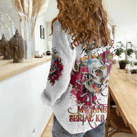 You Inspire My Inner Serial K Skull Rose Women Casual Shirt - Wonder Print Shop