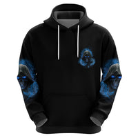 When I Was Born Reaper Fire Blue Hoodie - Wonder Print Shop