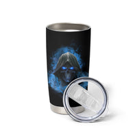 When I Was Born Reaper Fire Blue Tumbler Cup - Wonder Print Shop