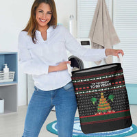 Vegan Christmas Laundry Basket with Tis the Season to Go Vegan Quote and Vegetable Tree - Wonder Print Shop