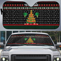 Vegan Christmas Auto Sun Shade with Tis the Season to Go Vegan Quote and Vegetable Tree - Wonder Print Shop