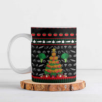 Vegan Christmas Ceramic Mug with Tis the Season to Go Vegan Quote and Vegetable Tree - Wonder Print Shop