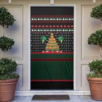 Vegan Christmas Door Cover with Tis the Season to Go Vegan Quote and Vegetable Tree - Wonder Print Shop