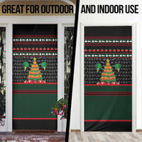 Vegan Christmas Door Cover with Tis the Season to Go Vegan Quote and Vegetable Tree - Wonder Print Shop