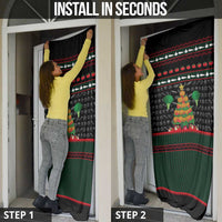 Vegan Christmas Door Cover with Tis the Season to Go Vegan Quote and Vegetable Tree - Wonder Print Shop