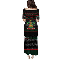 Vegan Christmas Family Matching Puletasi and Hawaiian Shirt with Tis the Season to Go Vegan Quote and Vegetable Tree - Wonder Print Shop