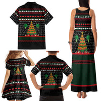 Vegan Christmas Family Matching Tank Maxi Dress and Hawaiian Shirt with Tis the Season to Go Vegan Quote and Vegetable Tree - Wonder Print Shop