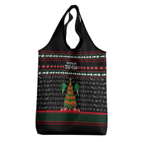 Vegan Christmas Grocery Bag with Tis the Season to Go Vegan Quote and Vegetable Tree - Wonder Print Shop