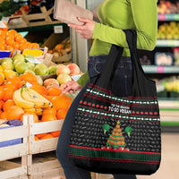 Vegan Christmas Grocery Bag with Tis the Season to Go Vegan Quote and Vegetable Tree - Wonder Print Shop