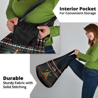 Vegan Christmas Grocery Bag with Tis the Season to Go Vegan Quote and Vegetable Tree - Wonder Print Shop