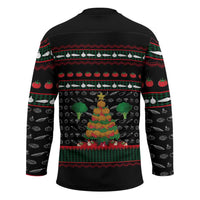 Vegan Christmas Hockey Jersey with Tis the Season to Go Vegan Quote and Vegetable Tree - Wonder Print Shop