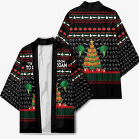 Vegan Christmas Kimono with Tis the Season to Go Vegan Quote and Vegetable Tree - Wonder Print Shop