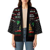 Vegan Christmas Kimono with Tis the Season to Go Vegan Quote and Vegetable Tree - Wonder Print Shop
