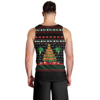 Vegan Christmas Men Tank Top with Tis the Season to Go Vegan Quote and Vegetable Tree - Wonder Print Shop