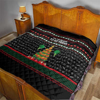 Vegan Christmas Quilt with Tis the Season to Go Vegan Quote and Vegetable Tree - Wonder Print Shop