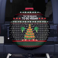 Vegan Christmas Spare Tire Cover with Tis the Season to Go Vegan Quote and Vegetable Tree - Wonder Print Shop