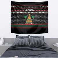 Vegan Christmas Tapestry with Tis the Season to Go Vegan Quote and Vegetable Tree - Wonder Print Shop