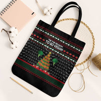 Vegan Christmas Tote Bag with Tis the Season to Go Vegan Quote and Vegetable Tree - Wonder Print Shop