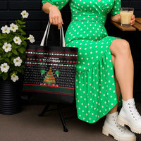 Vegan Christmas Tote Bag with Tis the Season to Go Vegan Quote and Vegetable Tree - Wonder Print Shop
