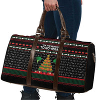 Vegan Christmas Travel Bag with Tis the Season to Go Vegan Quote and Vegetable Tree - Wonder Print Shop
