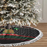 Vegan Christmas Tree Skirt with Tis the Season to Go Vegan Quote and Vegetable Tree - Wonder Print Shop
