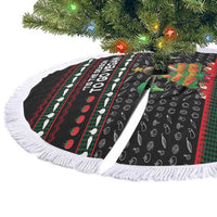 Vegan Christmas Tree Skirt with Tis the Season to Go Vegan Quote and Vegetable Tree - Wonder Print Shop