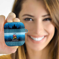 German Shepherd Christmas AirPods Case with Walking in a Wonderland Quote and Santa Forest - Wonder Print Shop