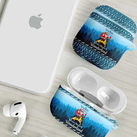 German Shepherd Christmas AirPods Case with Walking in a Wonderland Quote and Santa Forest - Wonder Print Shop