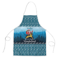 German Shepherd Christmas Apron with Walking in a Wonderland Quote and Santa Forest - Wonder Print Shop