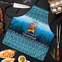 German Shepherd Christmas Apron with Walking in a Wonderland Quote and Santa Forest - Wonder Print Shop