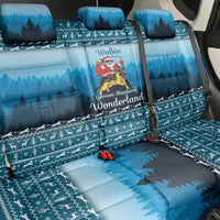 German Shepherd Christmas Back Car Seat Cover with Walking in a Wonderland Quote and Santa Forest - Wonder Print Shop