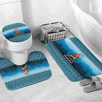 German Shepherd Christmas Bathroom Set with Walking in a Wonderland Quote and Santa Forest - Wonder Print Shop