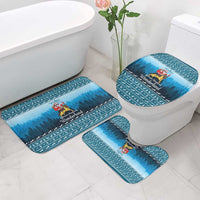 German Shepherd Christmas Bathroom Set with Walking in a Wonderland Quote and Santa Forest - Wonder Print Shop